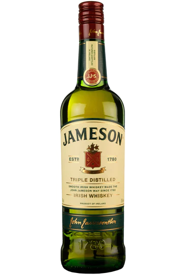 Jameson triple distilled irish whiskey